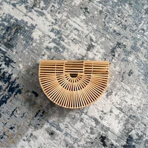 Half-Moon Bamboo Clutch